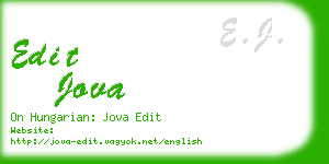 edit jova business card